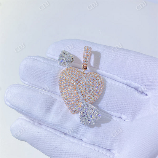 Heart Arrow Diamond Pendant For Men  customdiamjewel   