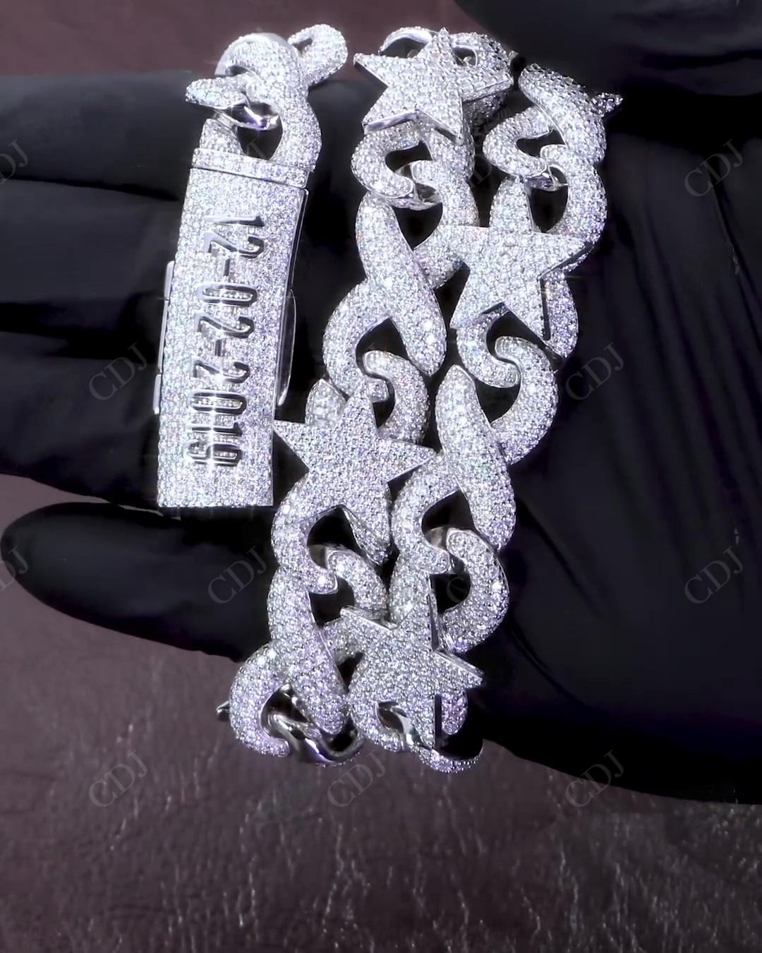 High Quality Moissanite Diamond Custom Hook Chain Neckalce hip hop jewelry CustomDiamJewel   