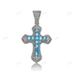 Princess Cut Sterling Silver Hip Hop Moissanite Cross Pendant customdiamjewel