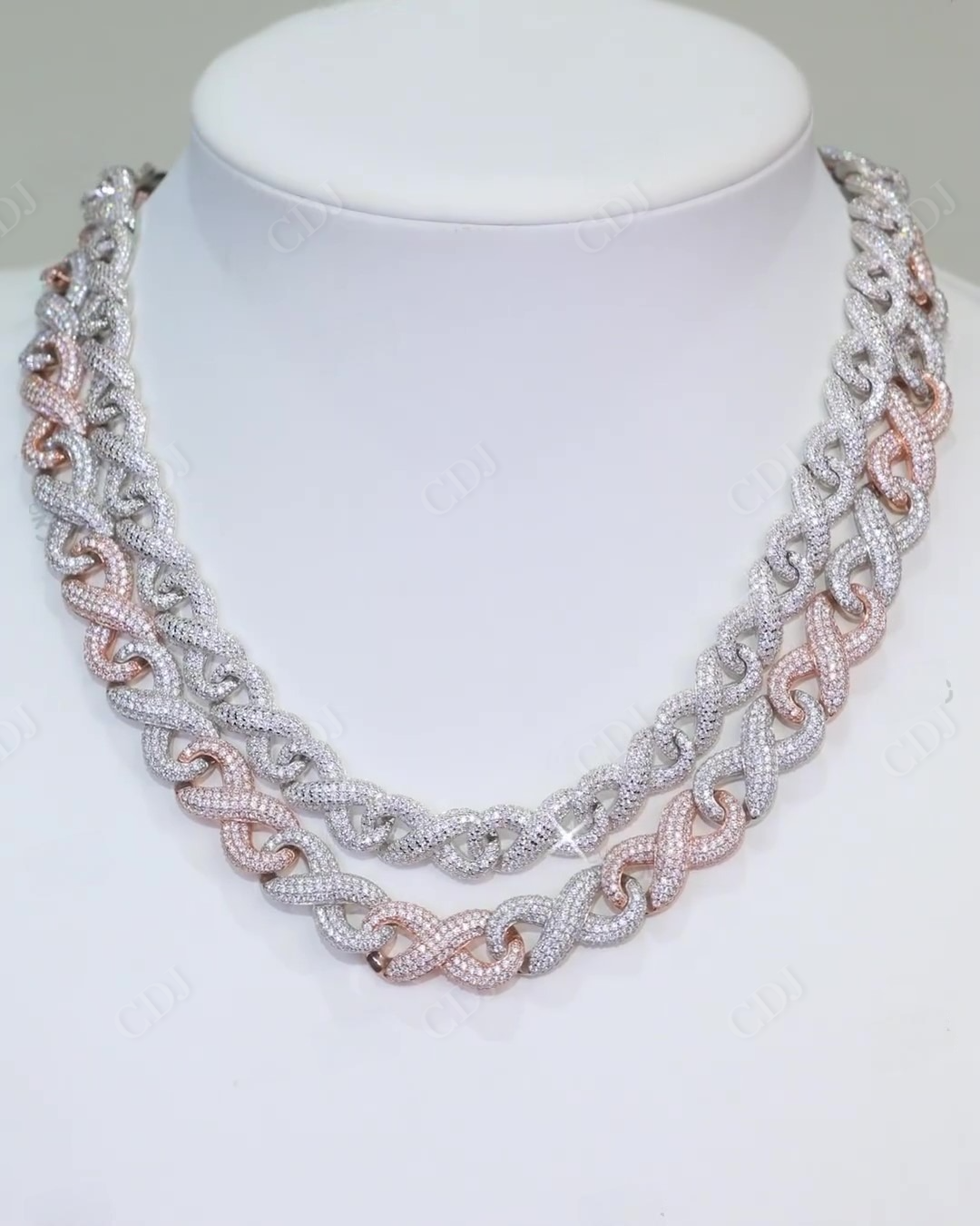 High Quality Moissanite Diamond Custom Hook Chain Neckalce hip hop jewelry CustomDiamJewel   