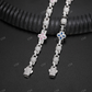 10mm S925 Moissanite Flower And Ball Stationed Link Chain hip hop jewelry CustomDiamJewel
