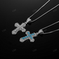 Princess Cut Sterling Silver Hip Hop Moissanite Cross Pendant customdiamjewel