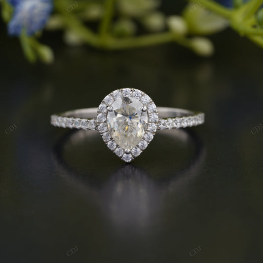 Lab-Grown Diamond Floral Halo Ring