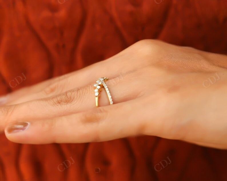 Criss Cross 0.49CTW Lab grown Diamond wedding band  customdiamjewel   