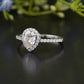Lab-Grown Diamond Floral Halo Ring