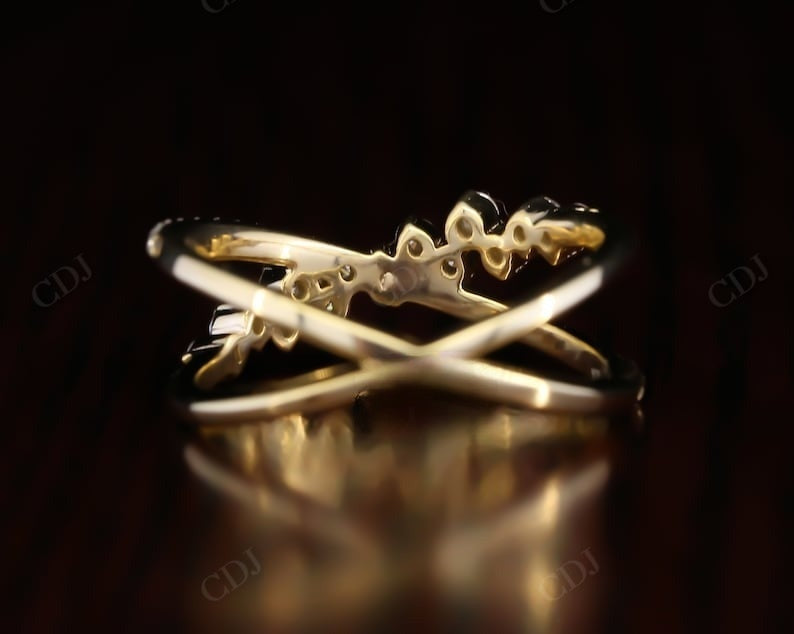 Criss Cross 0.49CTW Lab grown Diamond wedding band  customdiamjewel   