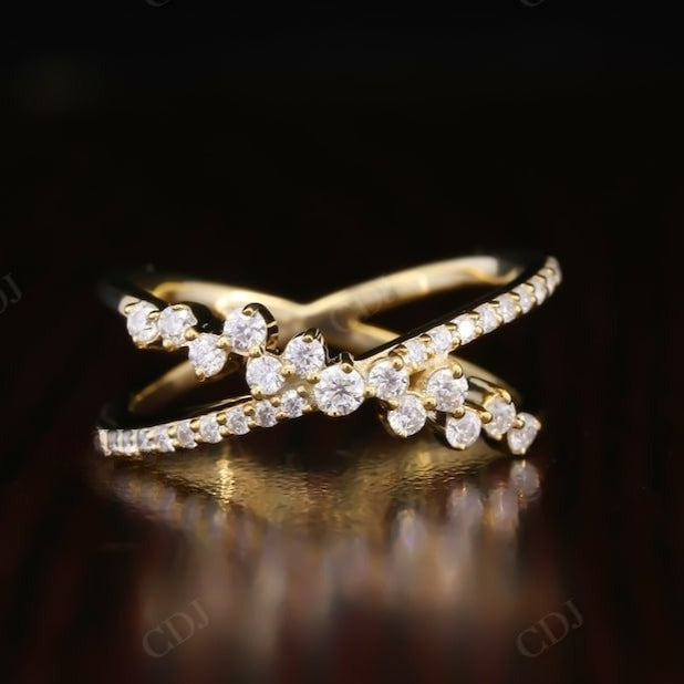 Criss Cross 0.49CTW Lab grown Diamond wedding band  customdiamjewel   