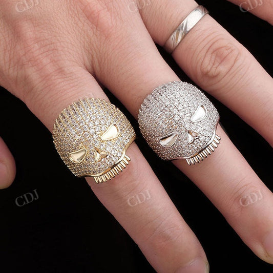 Skull Shape Moissanite Hip Hop Ring  CustomDiamJewel   