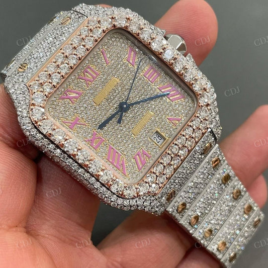 Cartier Diamond Automatic Swiss Movement Moissanite Watch customdiamjewel
