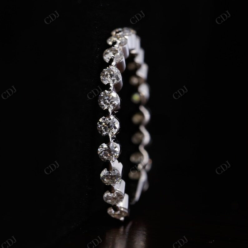 0.5CT Round Cut Natural Diamond Simple Wedding Band  customdiamjewel   