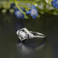 Geometric Hexagon Moissanite Ring
