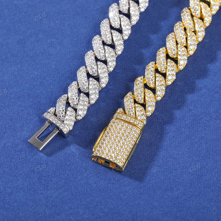 Hip Hop Sterling Silver Moissanite Skull Cuban Chain hip hop jewelry CustomDiamJewel