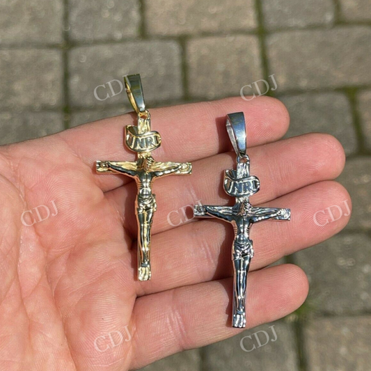 Plain Gold Cross Jesus Crucifix Pendant  customdiamjewel   