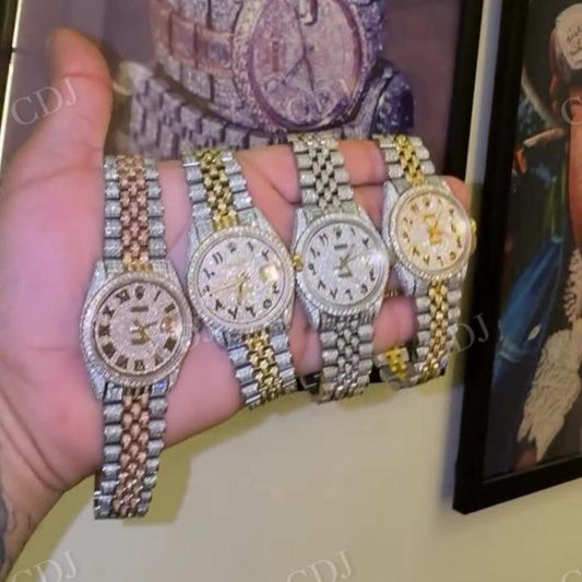 Hip Hop Diamond Rolex Watch for Men hip hop jewelry customdiamjewel   