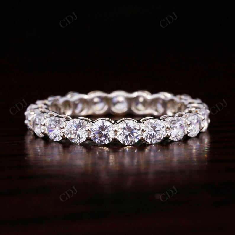 wedding band woman 2.4CTW Round lab grown diamond  customdiamjewel 10KT White Gold VVS-EF
