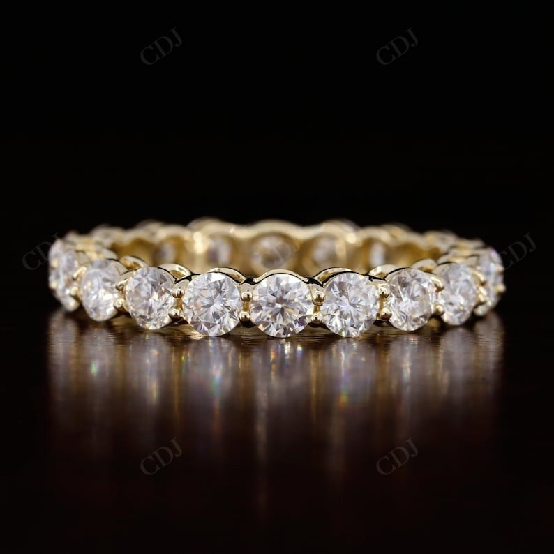 wedding band woman 2.4CTW Round lab grown diamond  customdiamjewel 10KT Yellow Gold VVS-EF