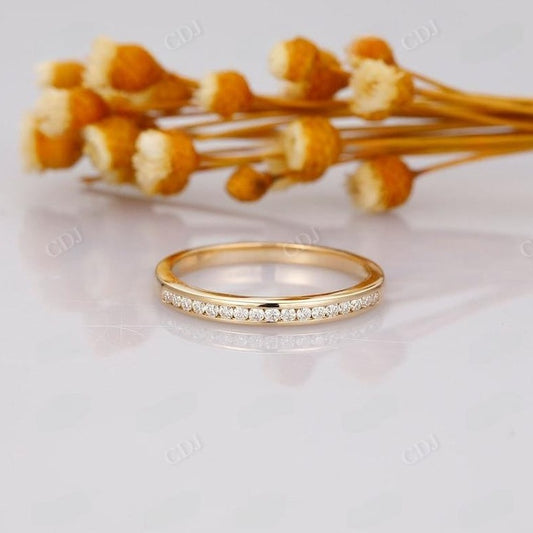 0.16CTW Round Cut Natural Diamond Channel Set Half Eternity Wedding Band  customdiamjewel   