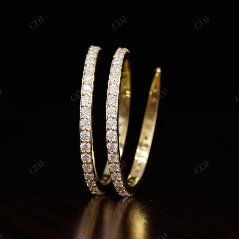 1.00CT Round Cut Real Diamond Spiral Wedding Band  customdiamjewel   