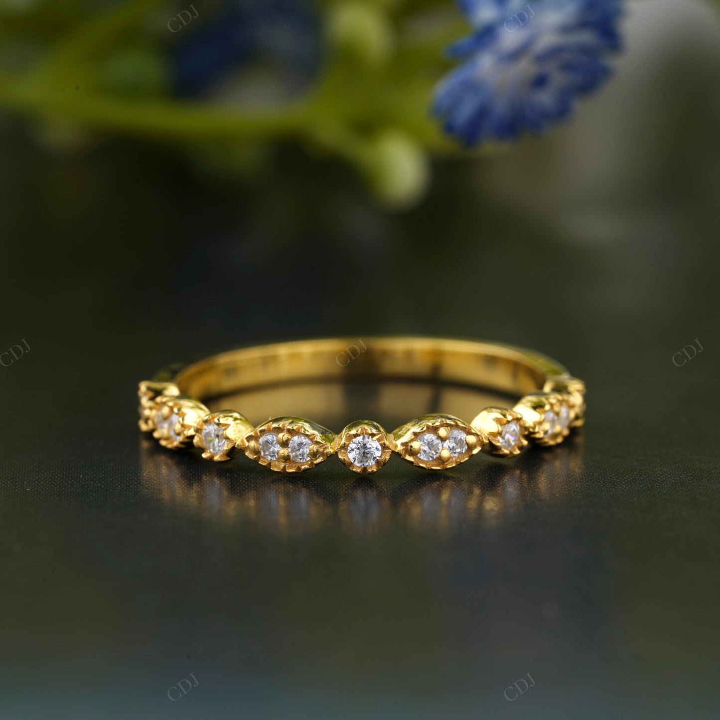 Pavé Lab-Grown Diamond Gold Band
