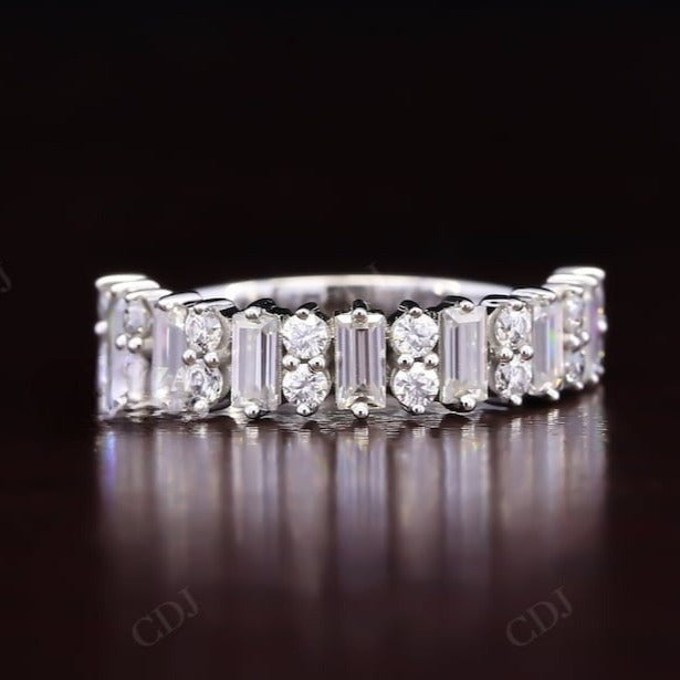 Baguette and Round 1.54CTW Lab grown diamond Wedding Band  customdiamjewel   