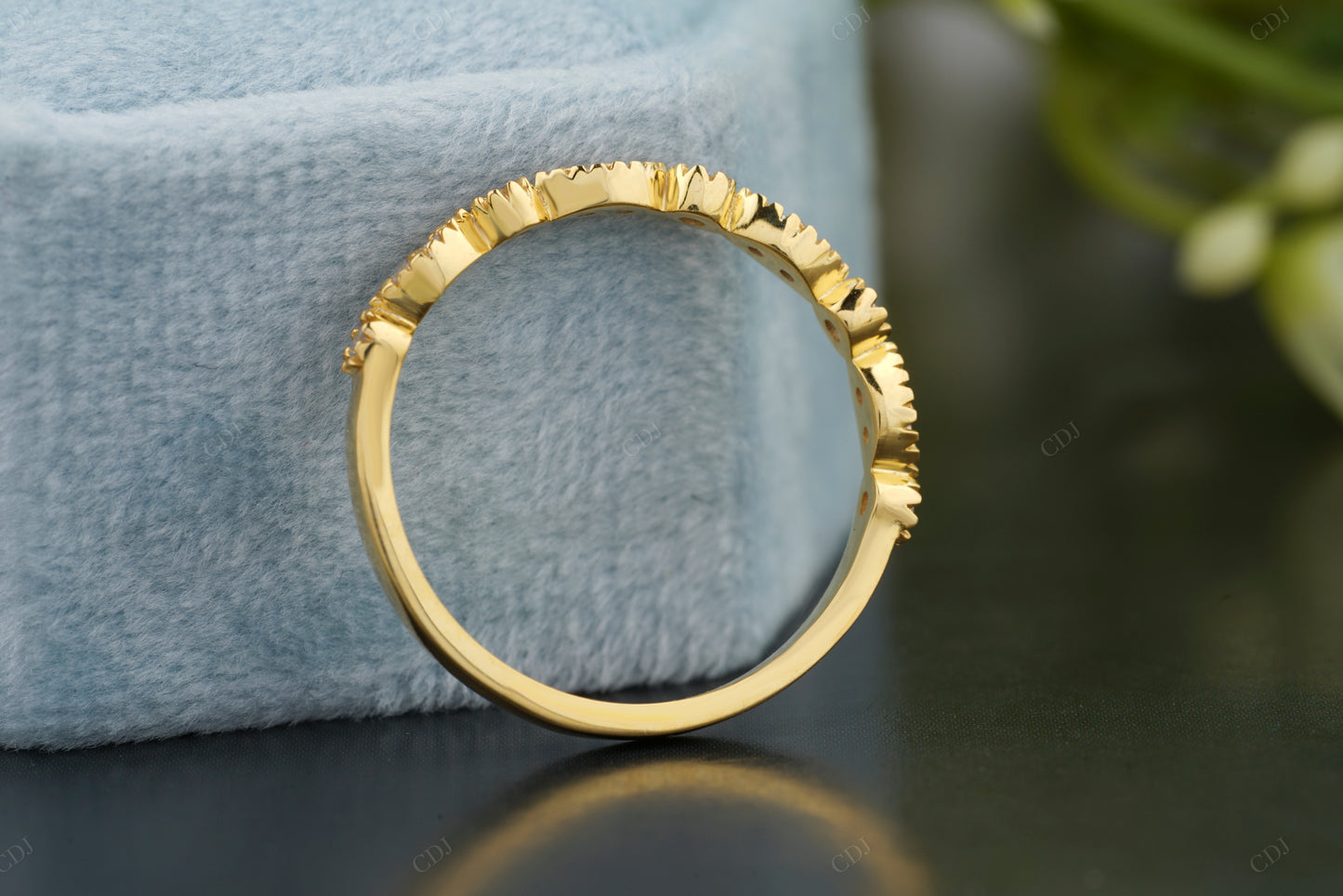 Pavé Lab-Grown Diamond Gold Band