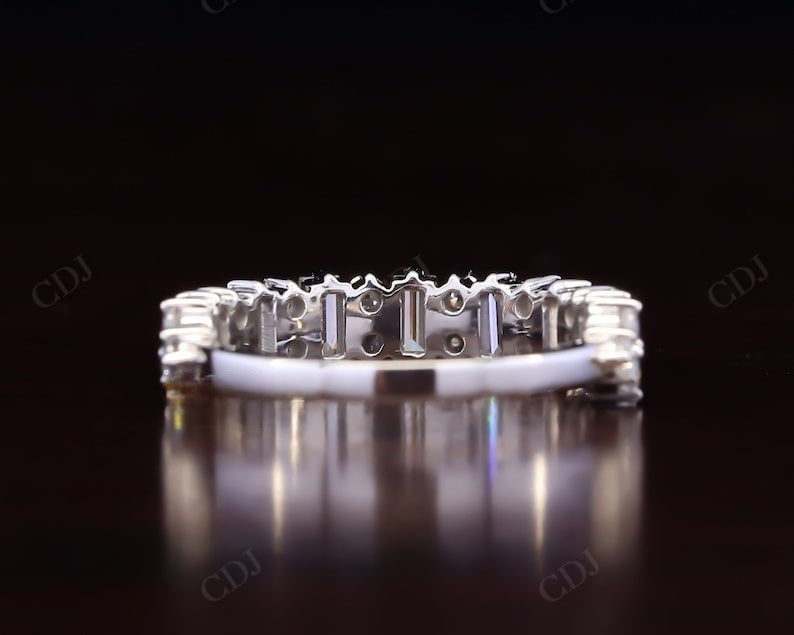 Baguette and Round 1.54CTW Lab grown diamond Wedding Band  customdiamjewel   