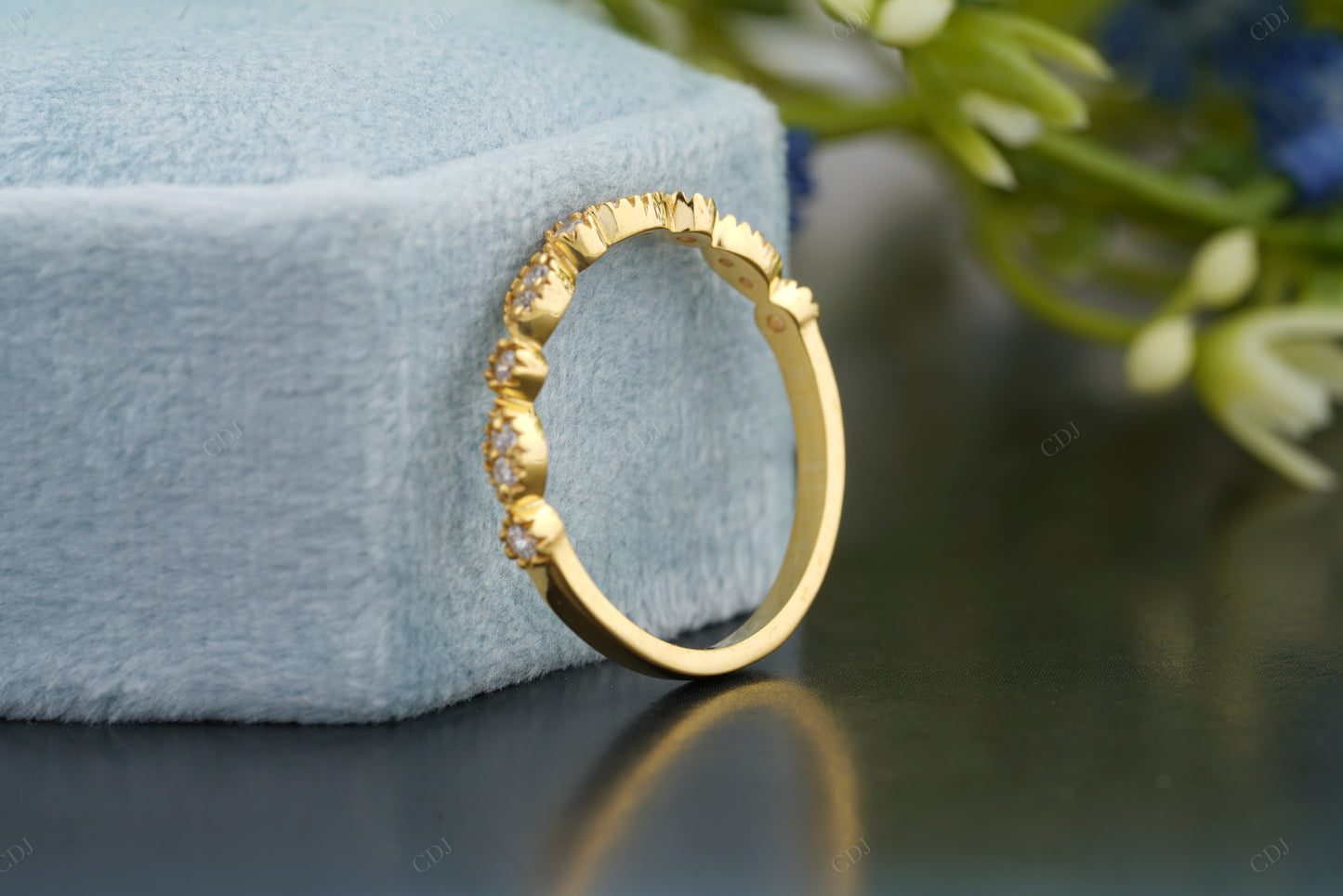 Pavé Lab-Grown Diamond Gold Band