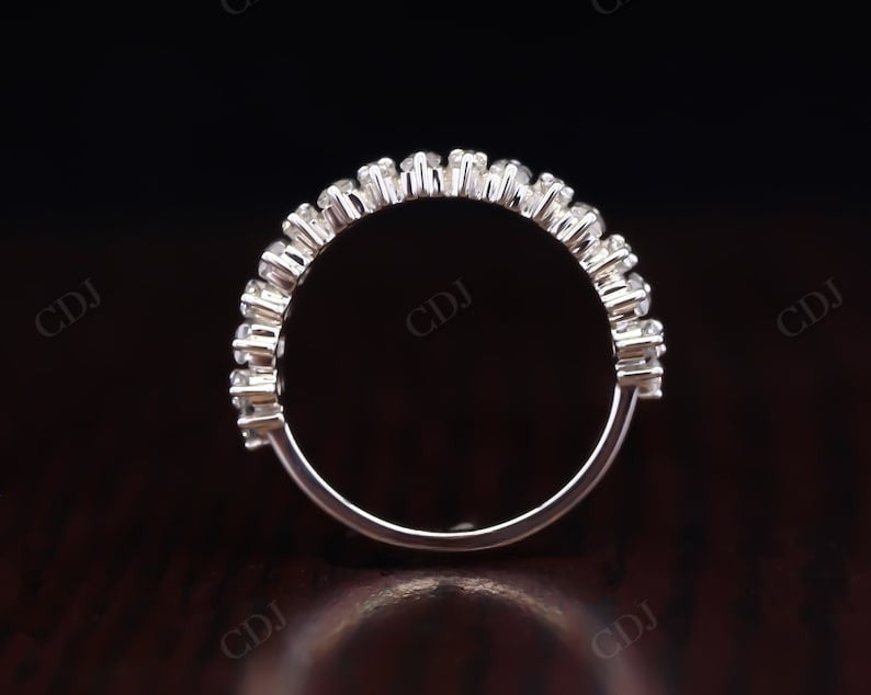 Baguette and Round 1.54CTW Lab grown diamond Wedding Band  customdiamjewel   