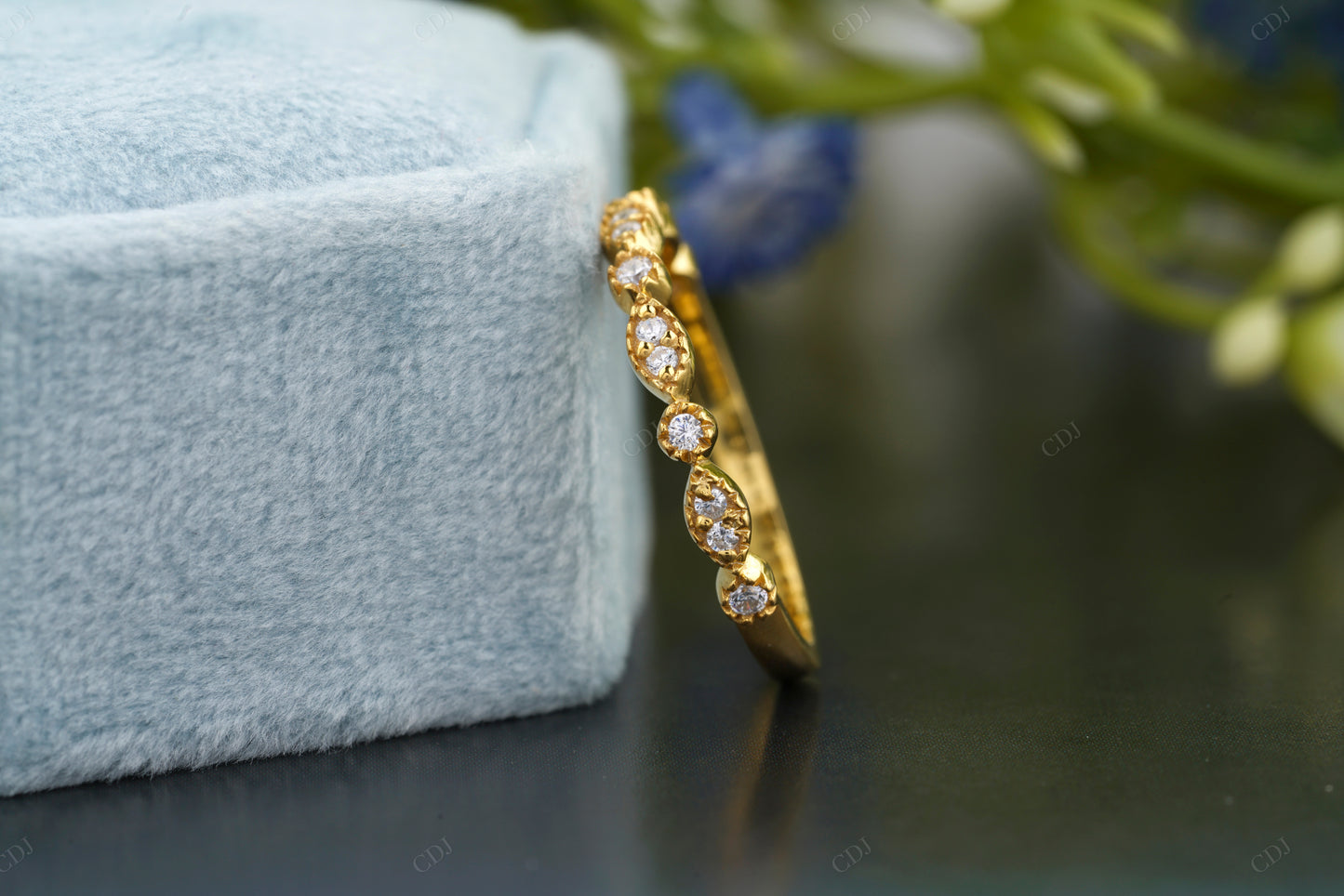 Pavé Lab-Grown Diamond Gold Band