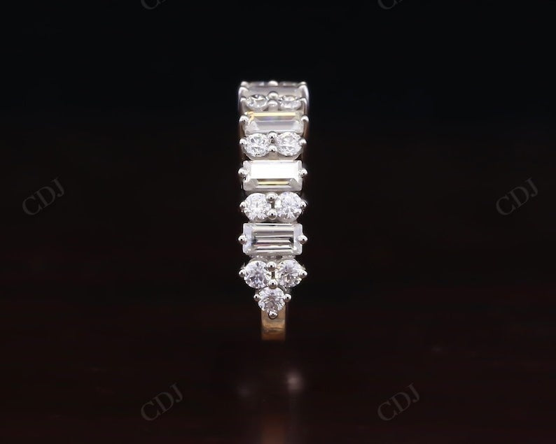 Baguette and Round 1.54CTW Lab grown diamond Wedding Band  customdiamjewel   