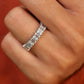 1.54CT Baguette and Round Natural Diamond Wedding Band  customdiamjewel   