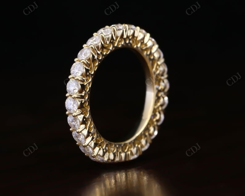 1.68CT Round Cut Real Diamond Full Eternity Wedding Band  customdiamjewel   