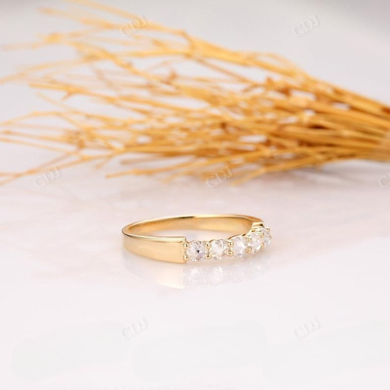 0.50CTW Round Rose Cut Diamond Five Stone Wedding Band  customdiamjewel   