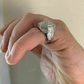 Iced Out Octagon Hip Hop Ring  customdiamjewel   