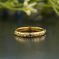 Star Pattern Gold Diamond Wedding Band