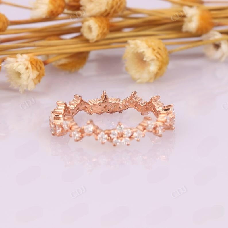 0.60CTW Art Deco Lab Grown Diamond Stack Ring For Women  customdiamjewel   