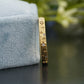 Star Pattern Gold Diamond Wedding Band
