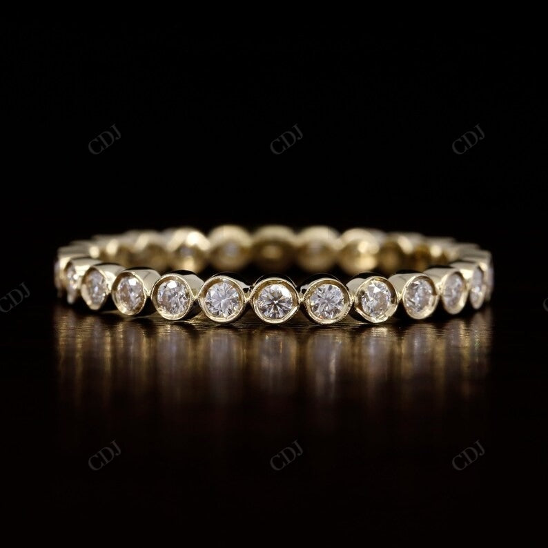 0.45CT Round Cut Natural Diamond Bezel Set Wedding Band  customdiamjewel   