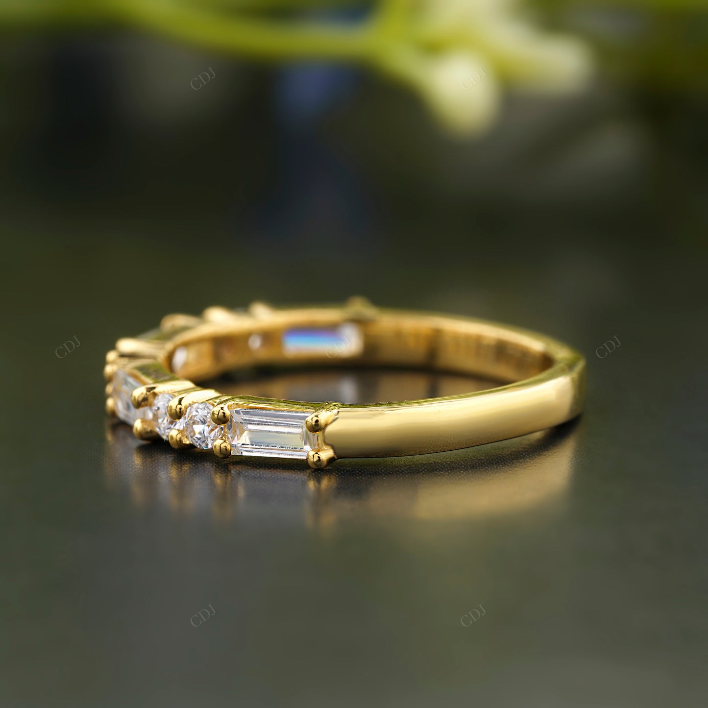 Baguette & Round Lab Grown Diamond Band