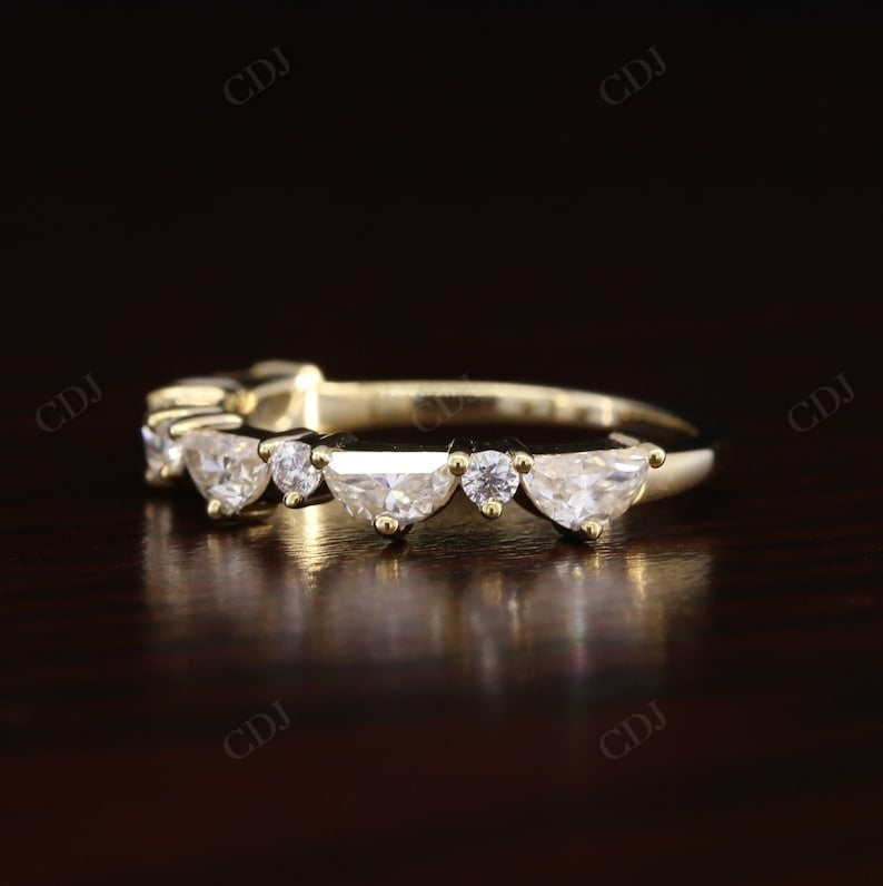 1.06CTW Half Moon Cut lab grown diamond wedding band  customdiamjewel   