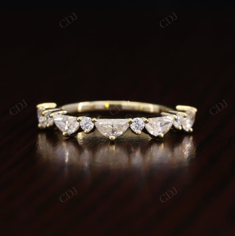 1.06CTW Half Moon Cut lab grown diamond wedding band  customdiamjewel   