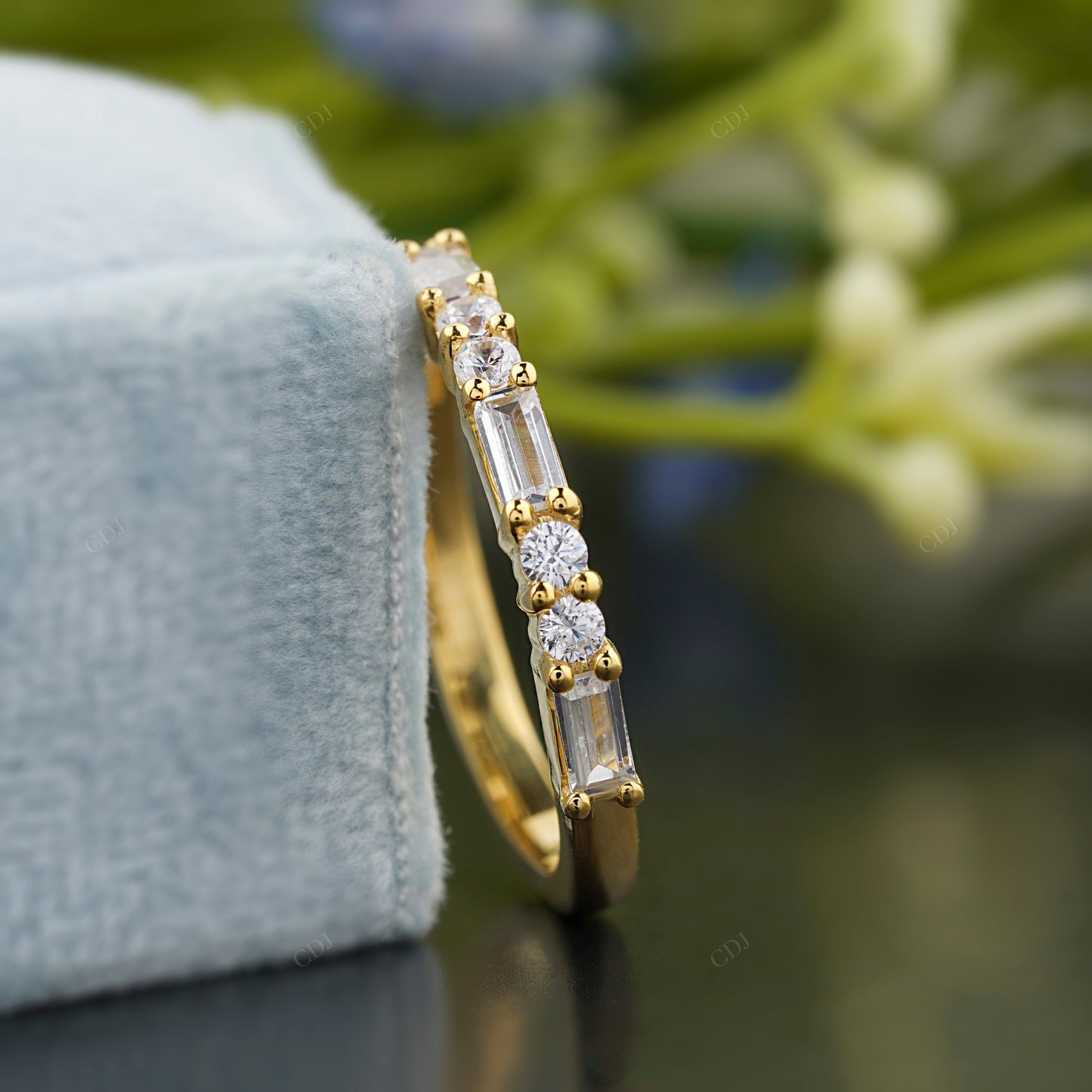 Baguette & Round Lab Grown Diamond Band