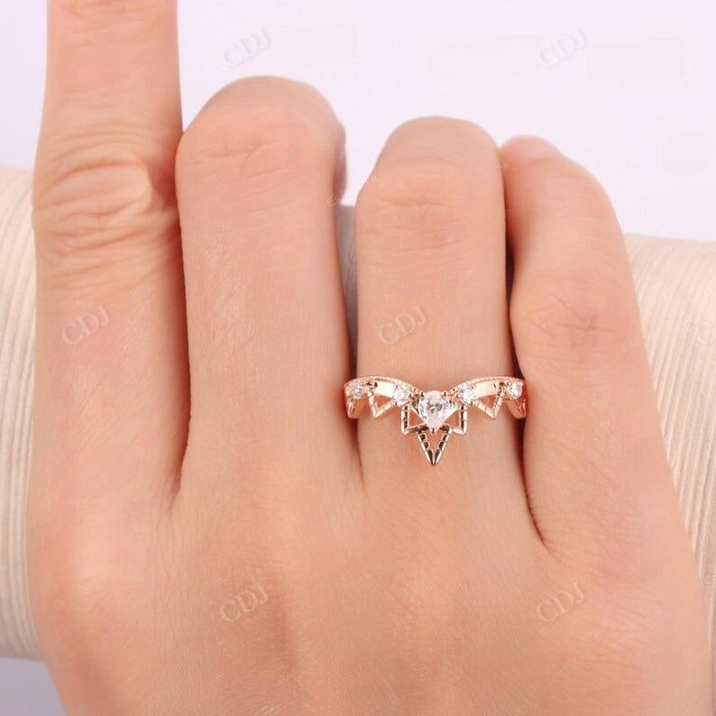 0.14ctw Milgrain Design Lab Grown Diamond Curved Band  customdiamjewel   