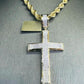 14k Yellow Gold Colorless Diamond Bezel Setting Cross Pendant hip hop jewelry CustomDiamJewel   