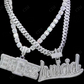 Big Letter Hip Hop 925 Sterling Silver Custom Moissanite Pendant hip hop jewelry CustomDiamJewel   