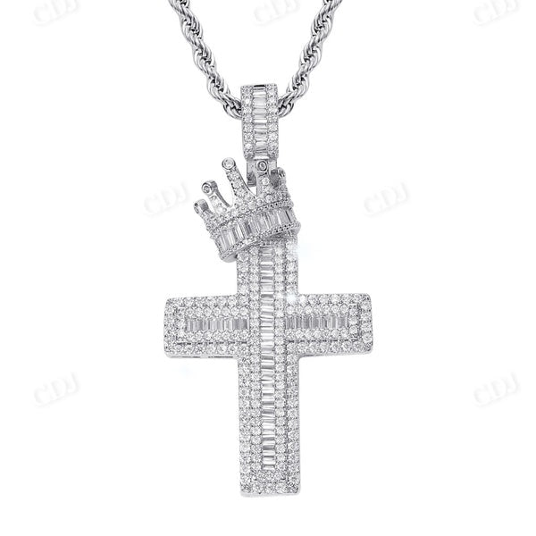 Hip Hop Mossanite Custom Cross Pendant  CustomDiamJewel   