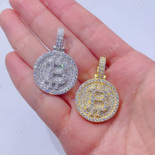 Iced Out Rapper Jewelry Diamond Bitcoin Pendant  customdiamjewel   