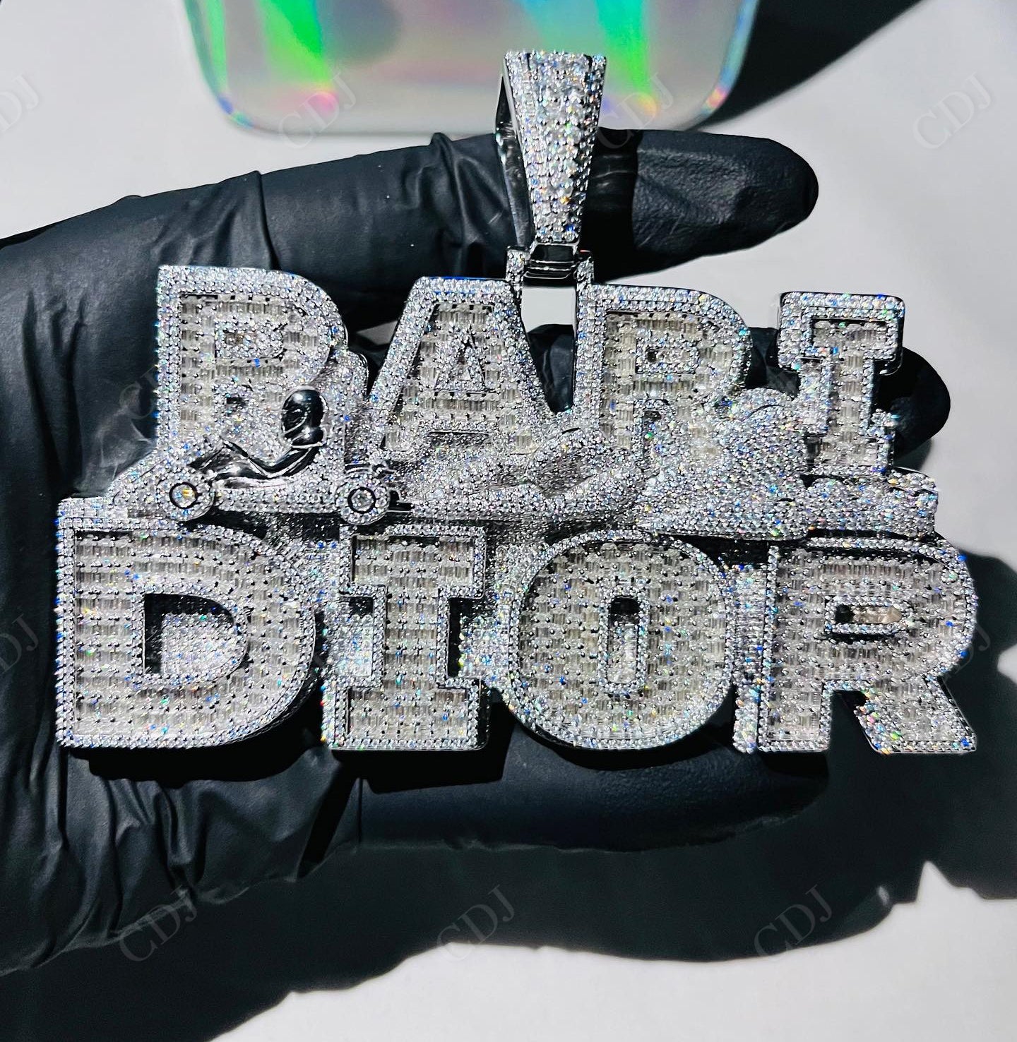 Big Letter Hip Hop 925 Sterling Silver Custom Moissanite Pendant hip hop jewelry CustomDiamJewel   