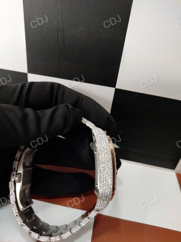 41MM Two-Tone Cartier Santos Arabic Digit Watch customdiamjewel