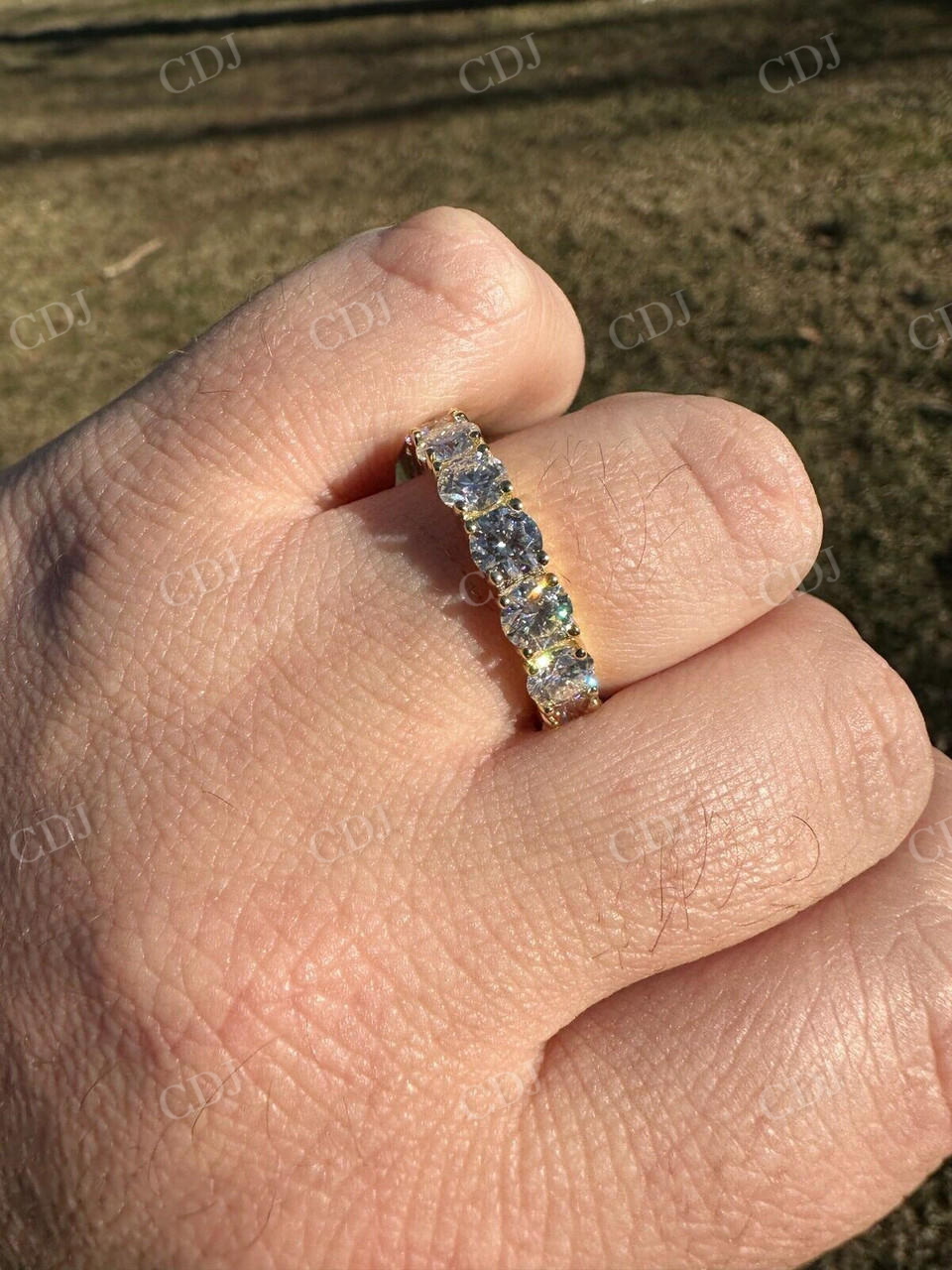 Round Cut Diamond Eternity Wedding Ring  customdiamjewel   